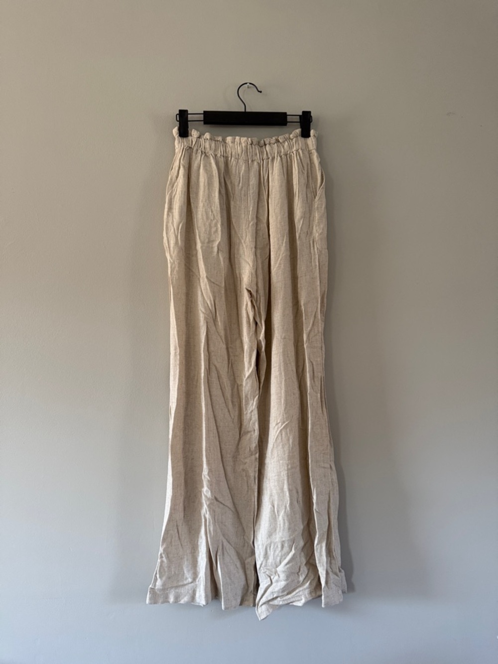 Thread & Supply | Lightweight Cream Linen-Blend Wide Leg Pants - Picture 6 of 6